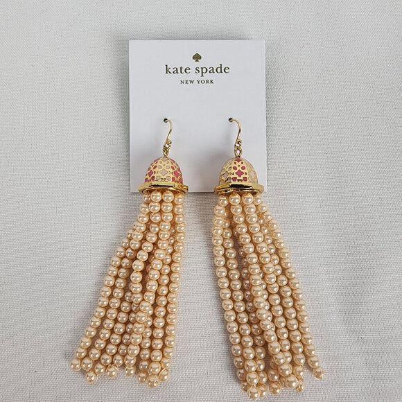 Lydia Fanelli Jewelry - Kate Spade Rambling Roses Faux Pearl Statement Earrings